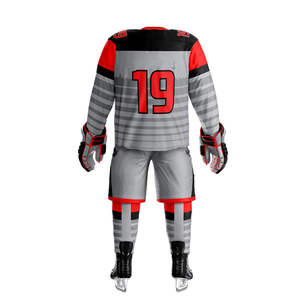 Uniformes de hockey sur glace pour hommes sur mesure de haute qualité avec logo de nom d'équipe par sublimation 100% polyester Service OEM - Product Image 4