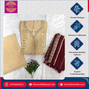 Nouvelle arrivée Kurti Palazzo Dupatta ensemble pour occasions spéciales 3 pièces de grande qualité en fausse georgette indienne pour femmes - Product Image 5