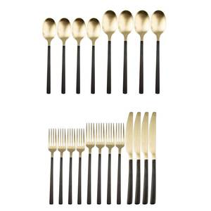 Ensemble de couverts de cuisine en acier inoxydable miroir noir et or de haute qualité pour les ustensiles de cuisine de fête Resort & Hotel Tarifs de gros - Product Image 5