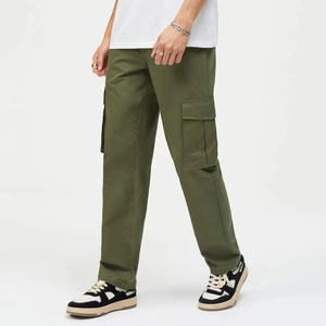Pantalones cargo de algodón sueltos transpirables al por mayor, novedad de verano 2025, pantalones cargo multibolsillos para hombre, pantalones cargo informales con botones y mosca - Product Image 4