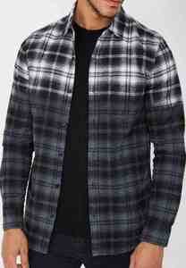 Camisa de franela de manga larga ligera personalizada al por mayor para hombre, ropa de calle antiarrugas, ropa de lujo a la moda, OEM teñido con hilo - Product Image 3