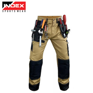 Pantalones de trabajo de seguridad de poliéster de alta visibilidad para hombres, pantalones reflectantes informales de alta visibilidad con bolsillos de carga, soporte de logotipo personalizable - Product Image 1