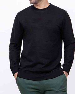 Suéter de Forro Polar para Hombre, Talla Grande XL, Cuello Redondo, Ajuste Regular, Antiencogimiento, Primavera, Color Sólido, Poliéster y Algodón, Moda 2025 - Product Image 4