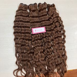 Superventas ondulado virgen cutícula alineada Remy 100 cabello humano extensiones de cabello dibujado Doble - Product Image 6