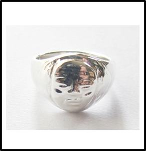 เงิน 925 3D Face Ring ออกแบบโรงงานขายส่งเครื่องประดับในประเทศไทย - Product Image 1