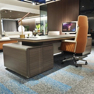 Commercial L Shaped Boss Table <b>Large</b> Wooden Manager <b>Desk</b> Modern Office Furniture Executive Workstation Luxury Design - Product Image 1
