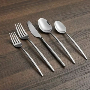 Vente flash : Couverts en acier inoxydable au design moderne, ensemble de couteaux, fourchettes et cuillères de qualité supérieure pour hôtels et restaurants - Product Image 1