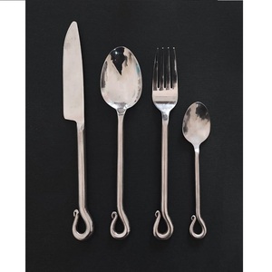 Finition en acier inoxydable Design Ustensiles de cuisine Couverts entièrement en métal Design Argent Couverts Outils Brillant Couverts Couverts Ensemble - Product Image 1