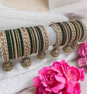 Bracelets Kundan en fil de soie faits à la main |   Bijoux élégants pour mariée et usage quotidien |   Cadeaux de retour parfaits pour les occasions spéciales - Product Image 4