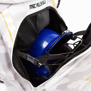 Large Capacity <b>Baseball</b> Gear Bag <b>Bat</b> Holder Helmet Space Ventilated Shoe Pocket Embroidered Logo Sublimated Print Oxford - Product Image 6