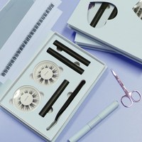 Kit de pestañas personalizadas con logotipo personalizado, diseño de espejo, kit de pestañas privadas con etiqueta privada