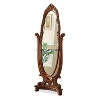 Miroir sur pied moderne fait main avec cadre métallique de luxe, design écologique, marque HOME IMPRESSION, taille et logo personnalisables, décoration intérieure