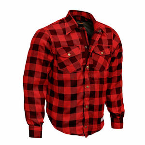 Motorbike Flannel Fully-Lined Protective Shirt <b>for</b> Sale / Solid Color Best Quality Factory Manufacturer Motorbike Shirt - Product Image 2