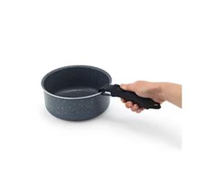 Casserole en fonte antiadhésive compatible induction, ustensiles de cuisine en métal avec couvercle en verre pour la cuisson, style Venus Pan - Product Image 1