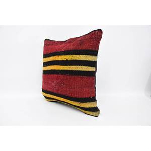 Multicolor Wool Kilim 18x18 Inch Decorative Cushion Woven Vintage Leaves Print Pattern Portable for Bedding Sofa Christmas Use - Product Image 4