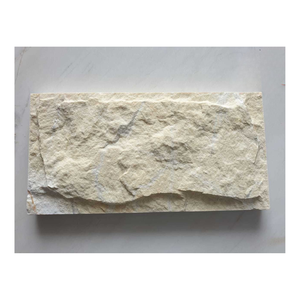 Revêtement mural bon marché Pierre de pierre pour décoration murale Pierre de marbre rugueux Jaune vif Durable pour mur intérieur extérieur - Product Image 2