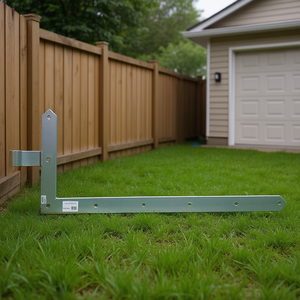 Perfil de Acero Galvanizado Amarillo 400x1000x20x60x120mm para Bisagras de Puertas de Garaje, Cercas, Enrejados y Portones - Product Image 3