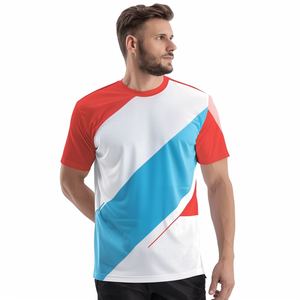 Camisetas de manga corta unisex 100% poliéster de secado rápido y transpirable impresión por sublimación digital personalizada diseño en blanco - Product Image 2