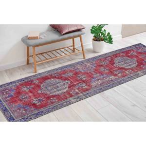Tapis imprimé rouge mat - Design turc bohème pour la décoration de la maison, tapis fin non tissé - Product Image 5