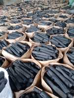 Charbon de bois dur d'eucalyptus GREENFIRECOAL, bâtonnets noirs naturels du Vietnam pour barbecue, 3-4 heures de combustion, 7200J haute chaleur