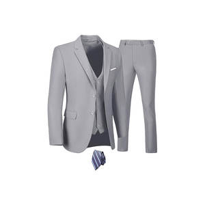 Nuevo Traje de Moda con Cuello de Solapa, Color Sólido, Traje Ajustado para Hombre, Traje Casual de Negocios, Traje de Padrino - Product Image 3