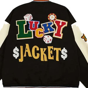 แจ็กเก็ตผ้ากำมะหยี่ปักโลโก้ผ้าวูลผสมแจ็คเก็ตทีมเบสบอลของผู้ชายแจ็คเก็ตเลตเทอร์แมนลำลองออกแบบได้ตามต้องการ - Product Image 4