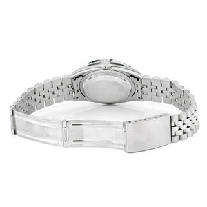 Montre à quartz en acier inoxydable carrée de luxe personnalisée en moissanite avec cadran en verre, résistante à l'eau, bracelet en or jaune - Product Image 4