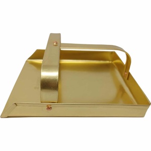 Antique Brass Metal Dustpan para limpar a casa Vassoura poeira coletor casa realizar tarefas a preço barato