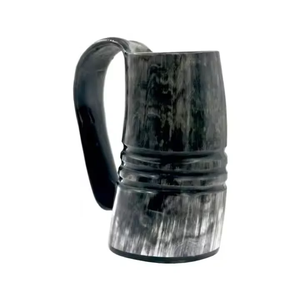 Taza para beber con cuerno de búfalo tallado único para artículos decorativos de exportación en la India Logotipo único Diseño vikingo de alta calidad Artículo increíble - Product Image 6