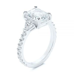 แหวนหมั้นเพชรสามชิ้น Moissanite,แหวนหมั้นเพชร Moissanite ตัดล้านล้าน VVS Moissanite ในแหวนทองแข็ง10K 3.50ct - Product Image 1