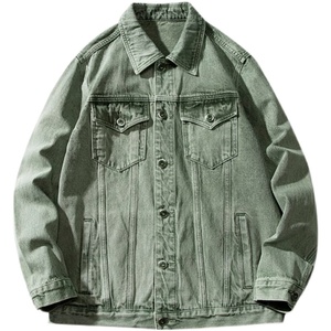 Chaquetas de tela vaquera para hombre con parche azul deportivo de diseño elegante y logotipo personalizado para hombre - Product Image 5