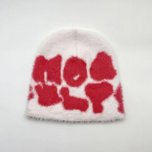 Gorro de Mohair Jacquard Personalizado con Patrón de Lazos, Gorro de Invierno Cálido Unisex, Gorro de Punto Suave para Clima Frío e Impresión Digital - Product Image 4