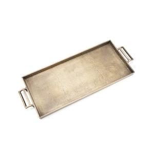 Bandeja de Servicio Tradicional de aluminio fundido con borde y acabado pulido para cenas elegantes o almuerzos - Product Image 5