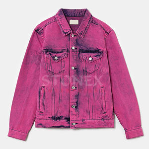 Invierno logotipo personalizado Casual Bomber mujer chaqueta de mezclilla deporte al aire libre trabajo Denim Vintage chaqueta para mujer - Product Image 1