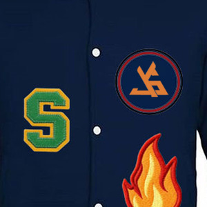 Vestes de baseball à bas prix avec patchs et broderies, fabriquées en 100% laine et manches en cuir, vestes universitaires personnalisées avec chenille personnalisée - Product Image 6