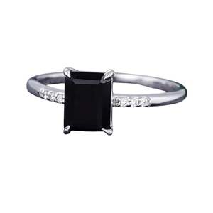 Women's <b>Ring</b> Natural <b>Black</b> <b>Onyx</b> CZ Gemstone December Birthstone Birthday Anniversary Handmade Jewelry 925 Sterling Silver <b>Ring</b> - Product Image 2