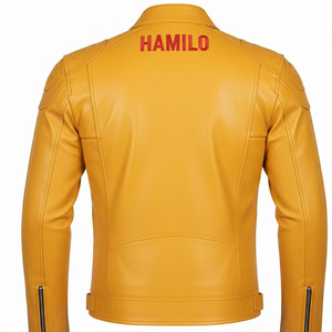 Chaqueta de Cuero de Color Personalizado, Nueva Llegada, Chaqueta de Cuero Genuino de Piel de Vaca Natural para Hombre, Manga Larga, Chaleco de Motociclista a la Moda. - Product Image 3