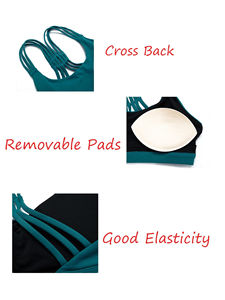 Soutiens-gorge de sport pour femmes vêtements de sport Yoga course entraînement soutiens-gorge de gymnastique avec bretelles uniques dos croisé Bikini ensemble pour femmes maillots de bain Sexy - Product Image 6