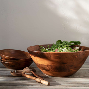 Cuenco de madera lisa para servir. Versátil para ensaladas, frutas o decoración. Disponible a precios de mayorista. - Product Image 5