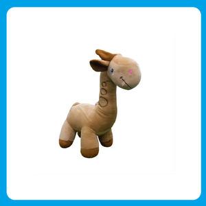 Venta directa de fábrica, juguete de jirafa, tela de felpa suave marrón de alta calidad, Animal relleno, exportador indio, Material de algodón, regalo de PP - Product Image 6