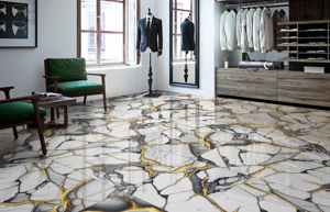 600x1200 Golden High Gloss Ceramic Wall <b>Tiles</b> <b>Mirror</b> Finish Decorative Glazed <b>Tile</b> for Luxury Bathroom and Commercial Decor - Product Image 6