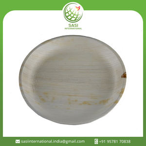 Assiette à dîner biodégradable naturelle Vaisselle en feuille de palmier Forme ronde Assiettes jetables en feuille de palmier - Product Image 2