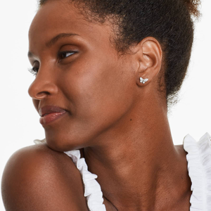 Premium 925 argent rond coupe Moissanite diamant boucles d'oreilles brillant cadeau parfait pour anniversaire anniversaire mariage pour elle et lui - Product Image 5