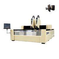 Routeur CNC à double tête pour pierre, efficacité accrue de 100 %, double broche, grave 2 pierres tombales simultanément, économie de main-d'œuvre, équipement CNC