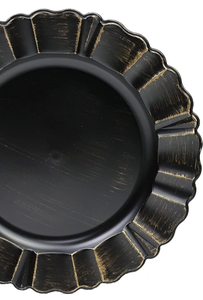 จานรองอาหารโลหะสีดำคุณภาพพิเศษ ดีไซน์หรูหรา สำหรับงานเทศกาล งานแต่งงาน และงานเลี้ยงอาหารค่ำอย่างเป็นทางการ ลดราคา - Product Image 6