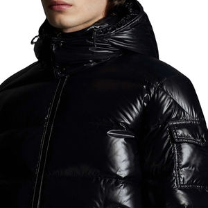 Chaqueta acolchada de invierno personalizada para hombre con mangas largas, cuello levantado, diseño acolchado de burbujas, tela de lona - Product Image 2