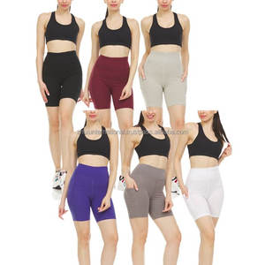 Pantalones cortos elásticos de Yoga para motorista, Shorts de compresión activa, Control de barriga, 100%, venta al por mayor, servicio OEM - Product Image 4