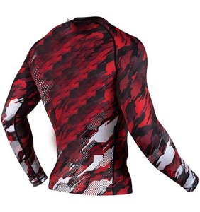 Chemise de compression pour homme MMA BJJ à manches courtes UPF50 respirante avec logo personnalisable sublimé - Product Image 4