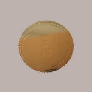 10 pièces planches à gâteaux jetables écologiques conception personnalisée disques en carton Micro-Triple or et noir diamètre 40cm - Product Image 5