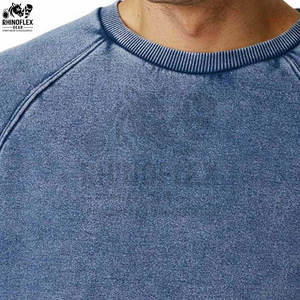 เสื้อสเวตเชิ้ตผู้ชายแฟชั่นใหม่สำหรับฤดูหนาว ล้างสีแบบ Acid Wash ผ้าฝ้ายฟลีซ 100% รับทำโลโก้ตามสั่ง บริการ OEM คุณภาพสูง ไม่หดตัว - Product Image 5